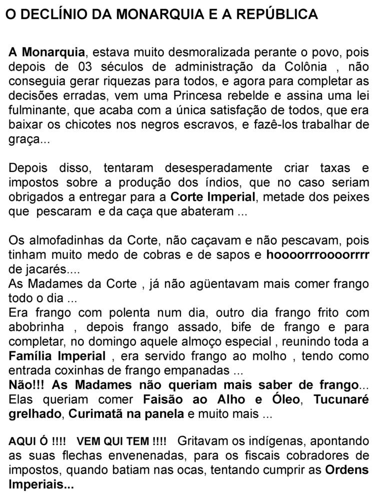 O DECLÍNIO DA MONARQUIA E A REPÚBLICA